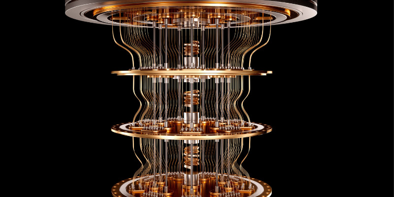 Diagram depicting 3D render of a quantum computer 1