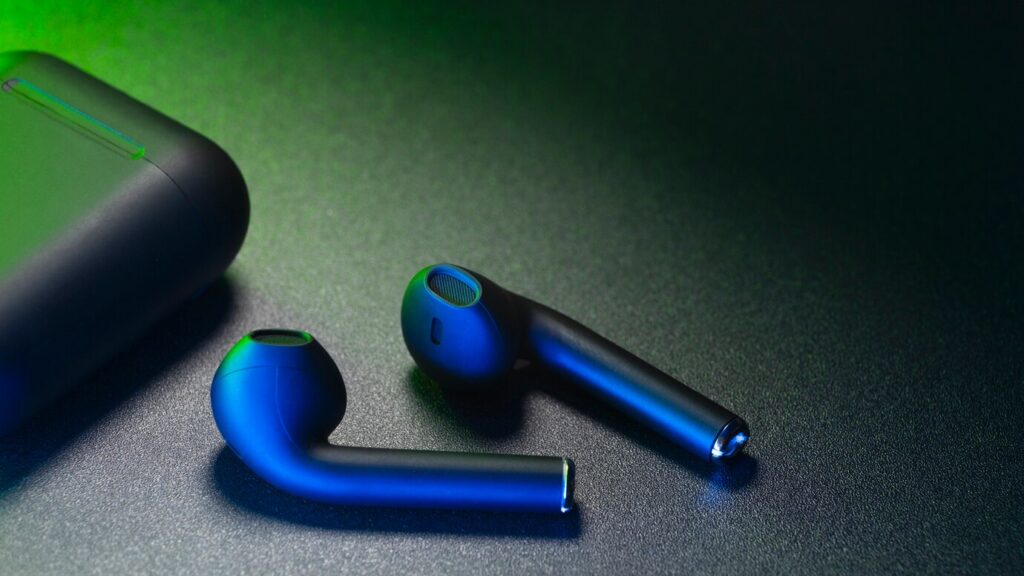 wireless earbuds with neon cyberpunk style lighting 23 2151074299